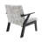 27. 16" W Floral Upholstered Accent Chair with Rubberwood Frame