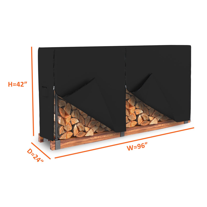 Outdoor Cover, 106.7cm H x 243.8cm W x 61cm D, Black