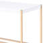 Bureau d'écriture moderne blanc et or avec port pour une option rectangulaire contemporaine de bureau productif