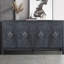 Console à quatre portes avec attrayante fleur pour la chambre à coucher Le buffet antique élégant manipule gracieusement le bureau-120258881