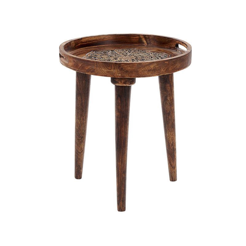 Irmlinde Solid Wood Side Table Set