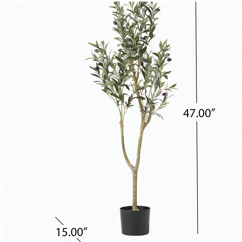 ARBRE D'OLIVE ARTIFIQUE 120CM, H 47 po x l 19 po