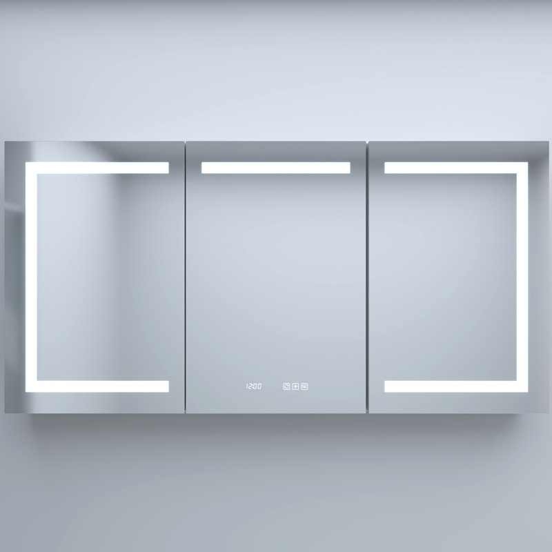 60 po Armoire à pharmacie en aluminium l 30 po x H 30 po avec corrosion robuste - panneau arrière avec tablettes de 6 mm / 8 mm, verre trempé réglable