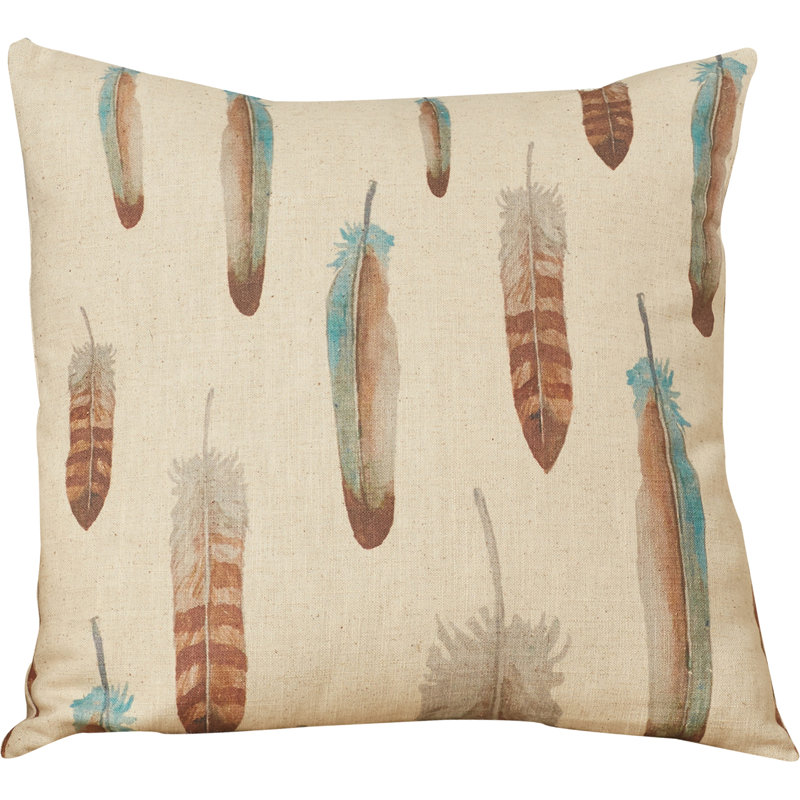 Feather Linen Reversible Throw Pillow