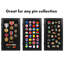 Boîte-cadre pour objets de collection avec verre incassable Americanflat 15 x 8,5 broches - noir