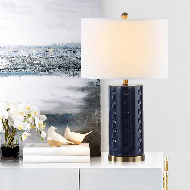 Gunna Ceramic Table Lamp, Navy