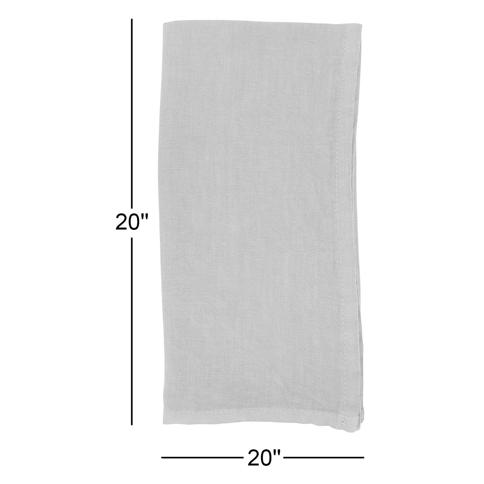 Caliban Linen Square Napkin, White
