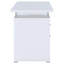 Bureau d'ordinateur blanc avec 2 tiroirs et armoire Rochelle