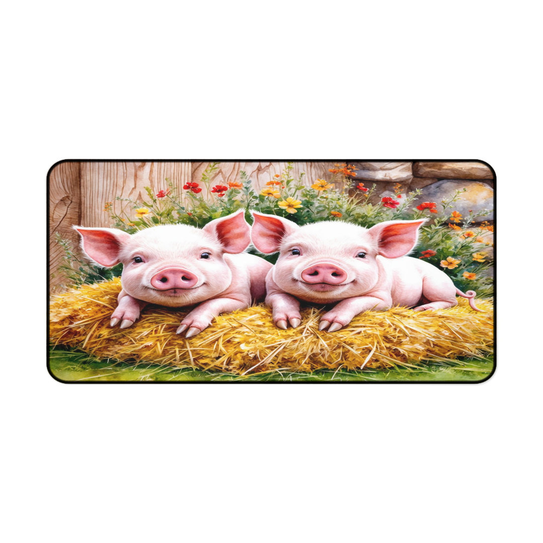 Cute Baby Piglets Desk Mat
