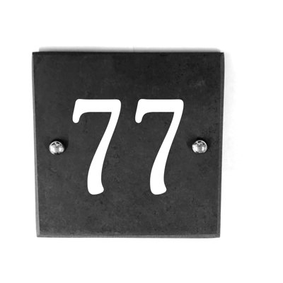 Bexar 15cm H Slate House Number