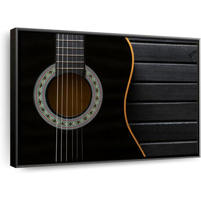 Dark Acoustic Guitar Canvas Print