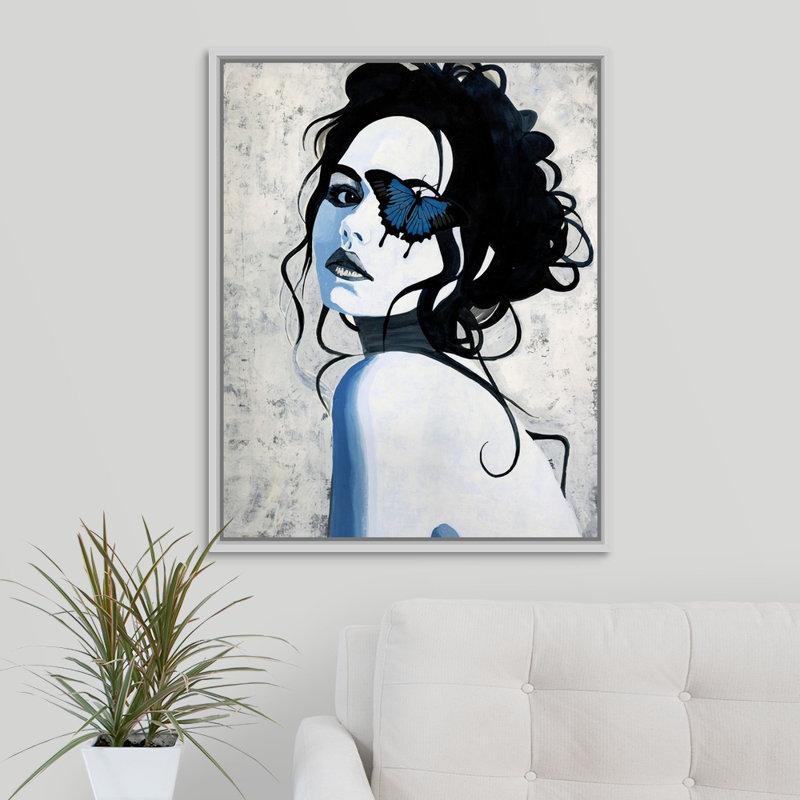 « car pirate », peinture sur toile, H 31,7 po x l 25,7 po x P 1,75 po, Cadre flottant blanc