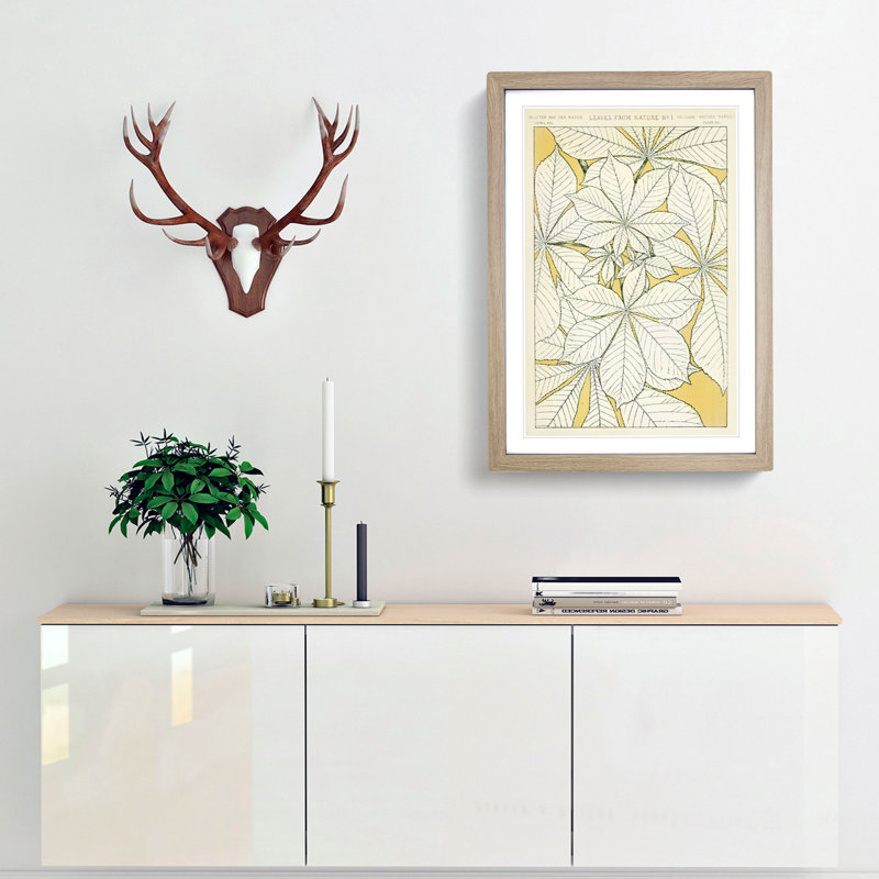 Leaves from Nature No. 1 by Owen Jones - Picture Frame Painting Print, 36cm H x 27cm W x 2cm D, Oak Framed
