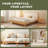 Boneless L-Shape 107" Modern Compression Corduroy Convertible Sleeper Sectional Sofa with Ottoman-1059742635