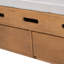 Banc de rangement rustique avec tiroirs, espace de rangement caché et faux tiroirs en haut, banc à chaussures, vestibule