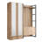 Modern Hall Stand with Metal Frame, Atlantic Pine Finish, 35.4 x 70.9 x 13.4 inches | 100% Melamine Coated Particle Board, Thickness: 0.7 inches | Stylish & Functional Storage Solution for Entryway, Industrial Design, Durable & Elegant
