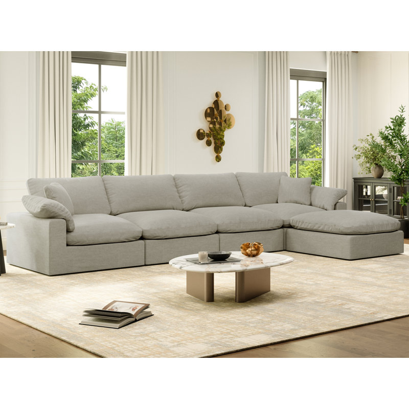 Rawls Upholstered Sofa, Cloud Sofa Modular Sectional Sofa Couch for Living Room Office Apartment (3/4/5-Seater Options Available)