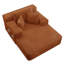 Chaise longue convertible en velours côtelé moelleux avec pochette de rangement-780759052