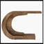 Console de 43 po, table d'appoint moderne en forme de C