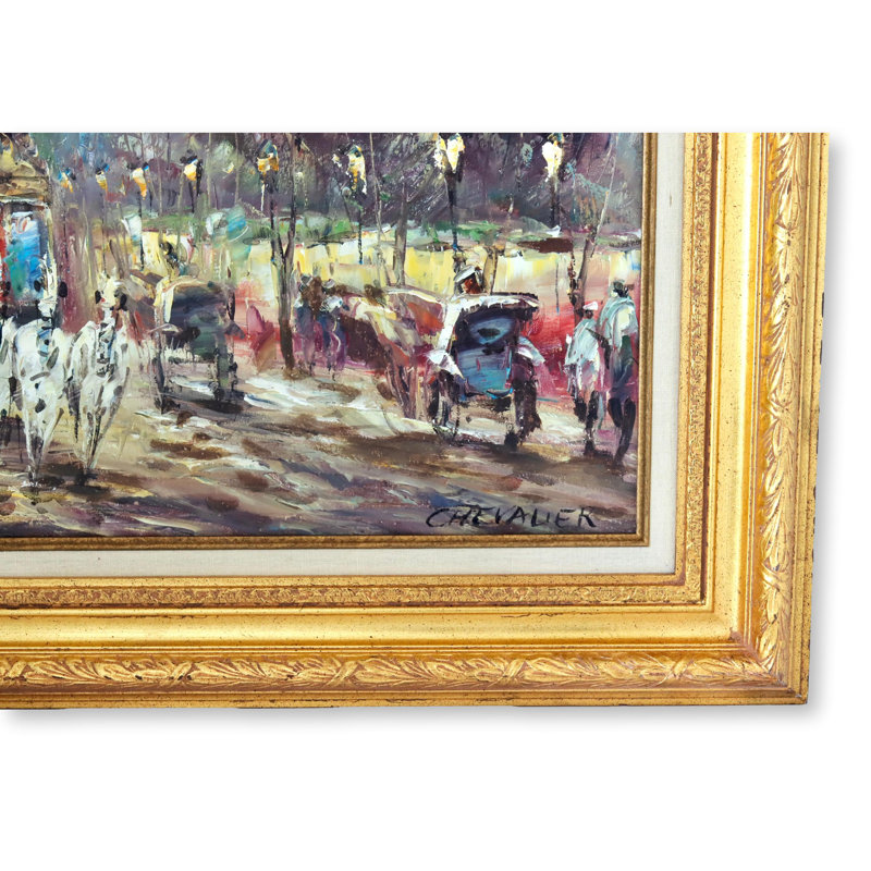Roberte Chevalier, début des années 1900, grande ville de Paris, peinture à l'huile