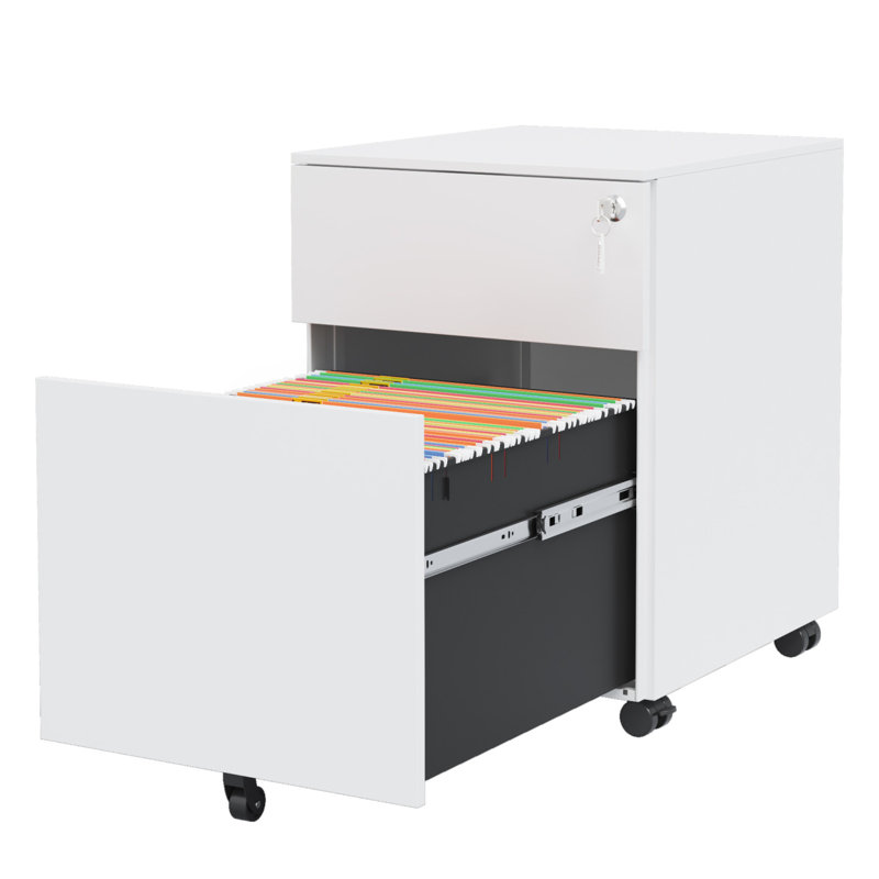 Drawer Mobile File Cabinet With Lock Steel File Cabinet  Legal/Letter/A/F , Y Assembled Except  Wheels, Home/ Office Design,