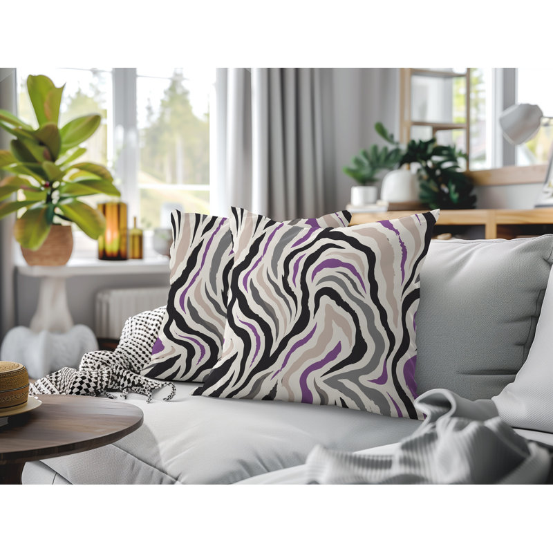 Coussin réversible intérieur / extérieur Mila, 18x18, Purple