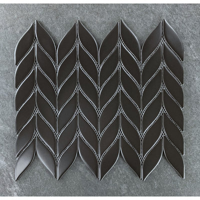 Carreau de mosaïque en porcelaine pétale / feuille mat - utilisation sur les murs et les planchers