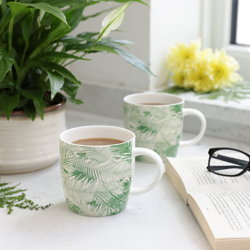 Palms Bone China Mug, 8