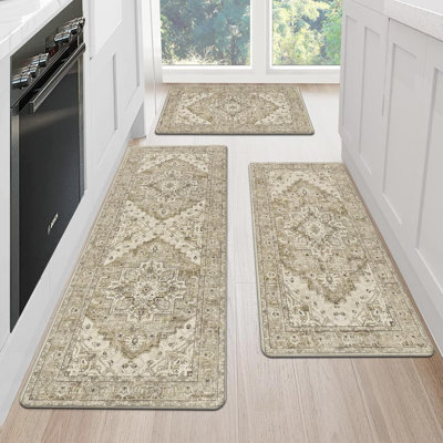Tapis de cuisine antidérapant et antidérapant (ensemble de 3)