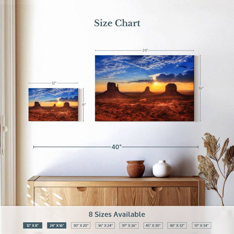 Monument Valley en Arizona, H 16 po x l 24 po