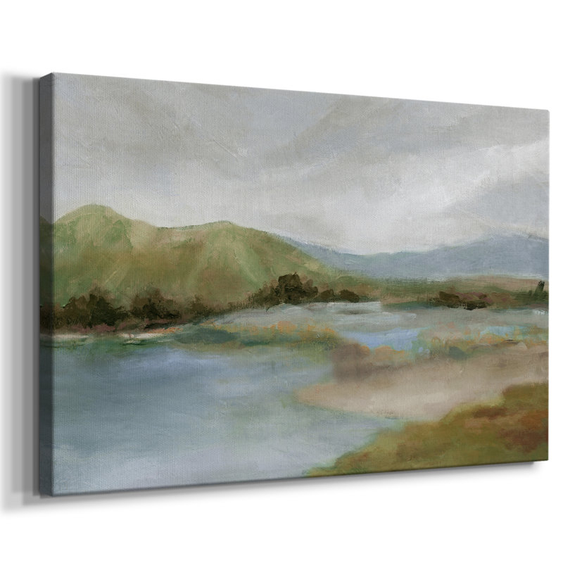 Foothills avec lac - Cavas enveloppés de galerie, 40 x 60