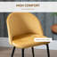 Chaise d'appoint en velours jaune
