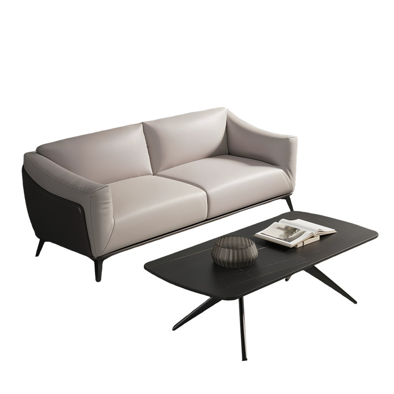 Solid wood simple sofa tea table combination