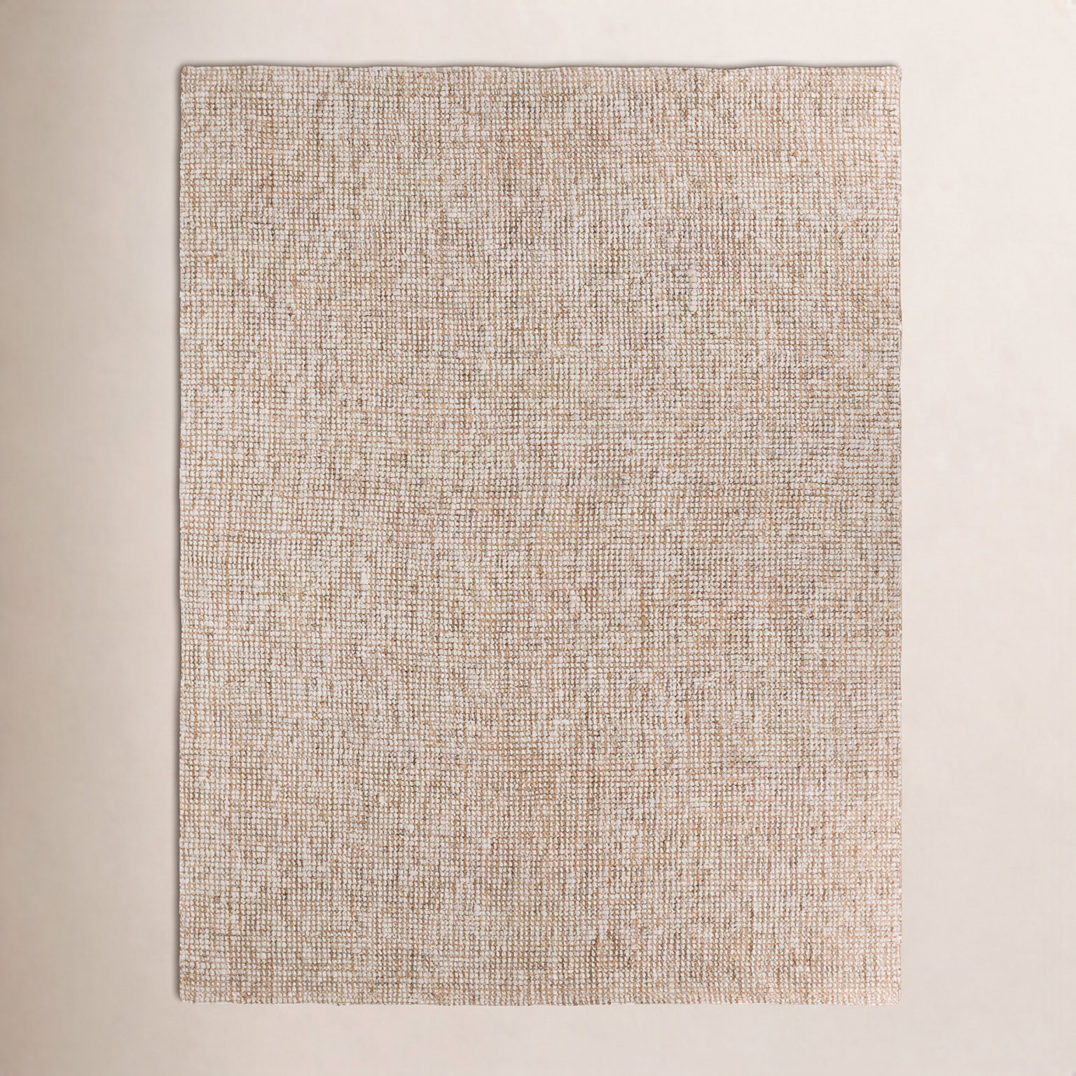 Brad Gray Sand Hand-Woven Flatweave Jute Rug, Rectangle 10' x 14'