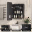 Ayyat Rectangle LED Mirror Cabinet with 3 Shelves, Wall Mounted Bathroom Storage-1846115584