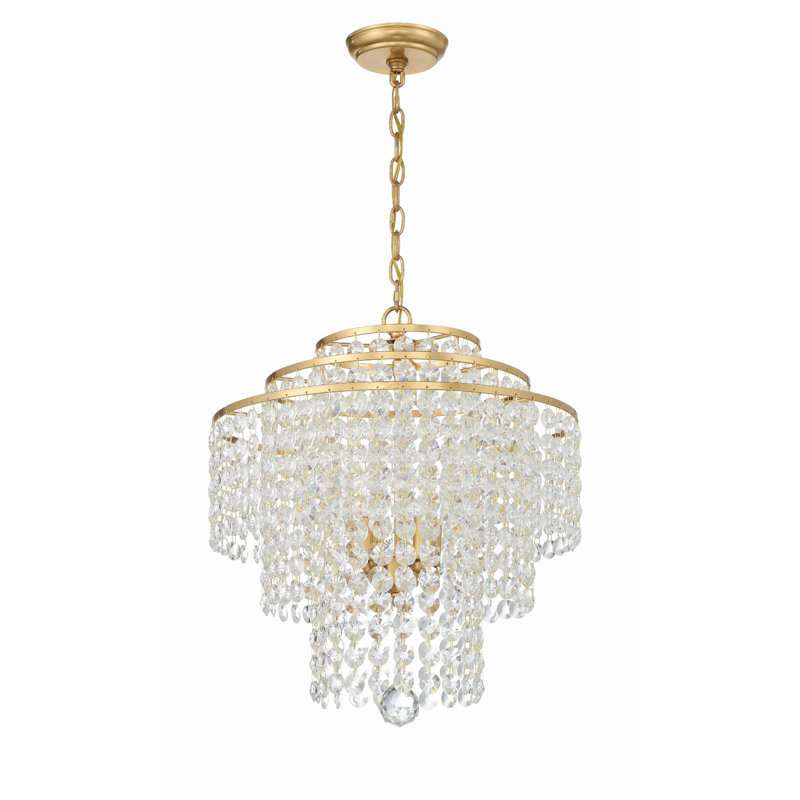 Lustre classique à 4 lumières Erefried, Or