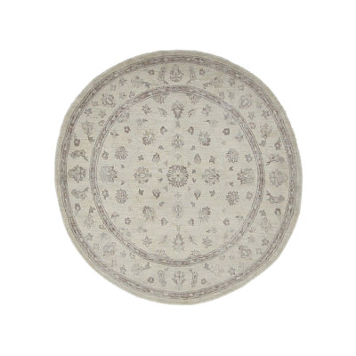 Davey Hand Knotted 5x5 Ivory Round