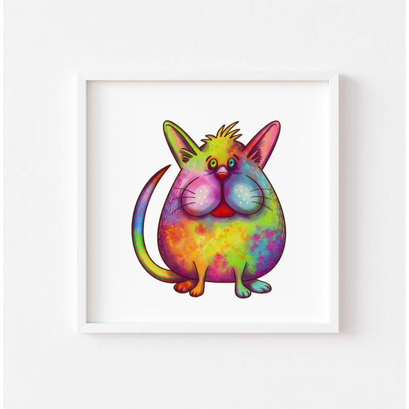 Colourful Cat - Print on Plastic / Acrylic