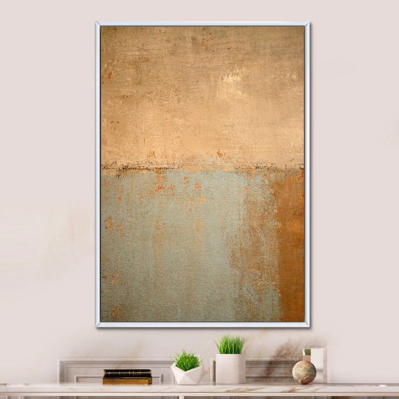 Art moderne gris et bleu II 2FDP47720, Cadre blanc, H 12 po x l 8 po x P 1 po