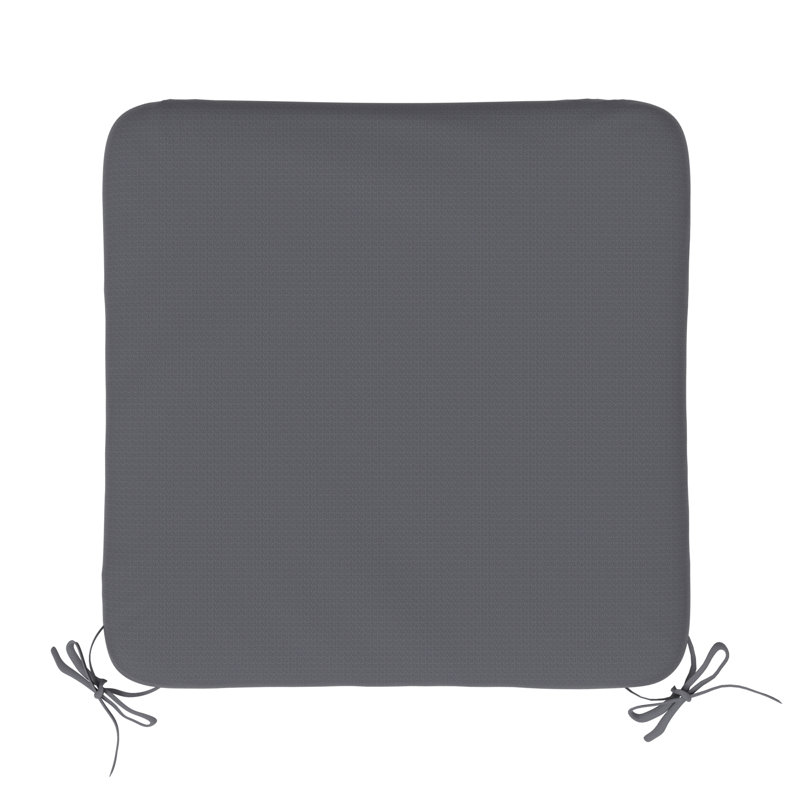 Outdoor Square Dining Chair Cushions, 3" Foam Replacement Cushion, 2, Grey