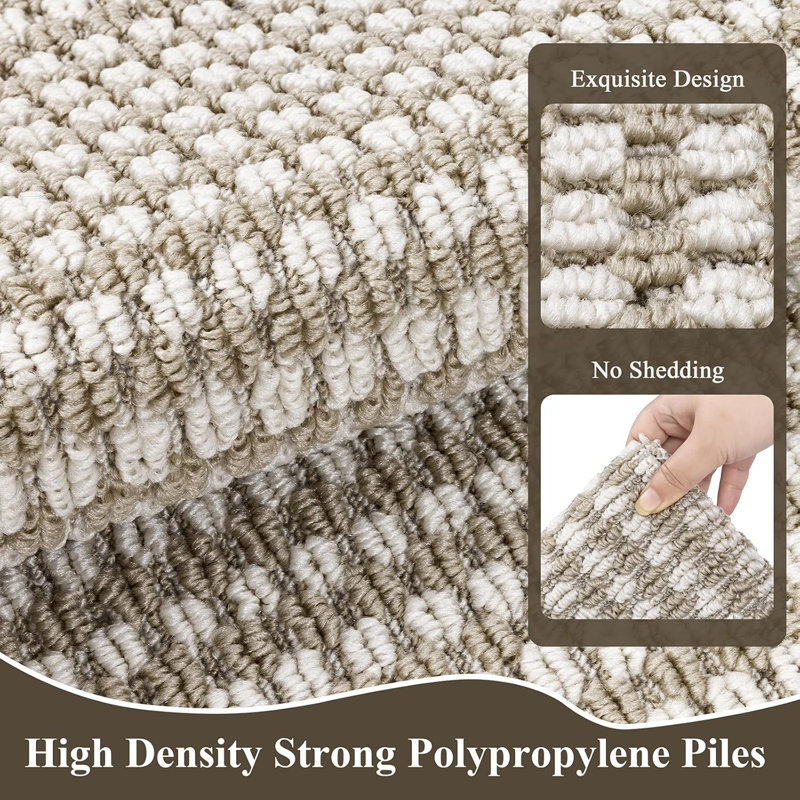 Area Rug, Runner 2' x 8', Beige