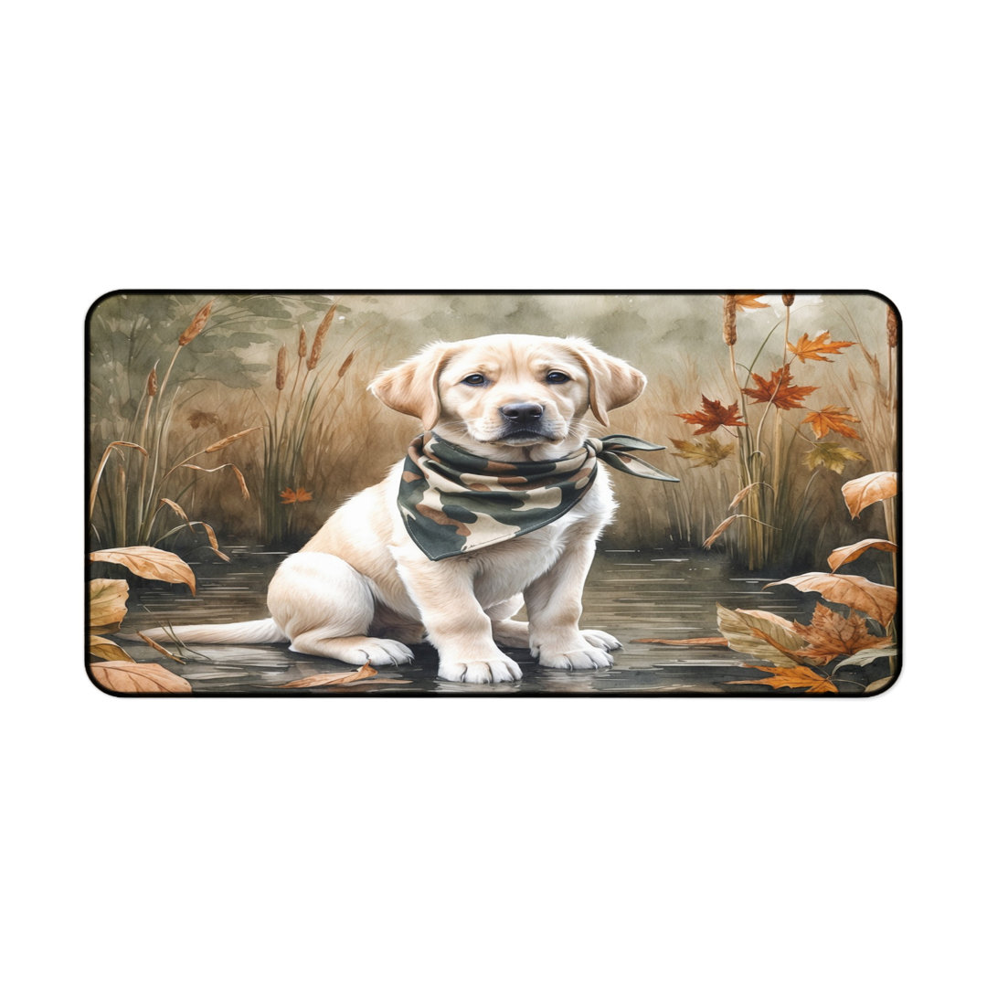Watercolor Labrador Puppy Desk Mat