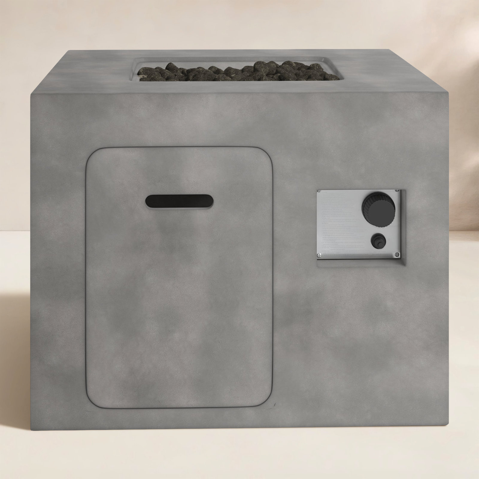 Lennart Square Fire Pit, Concrete