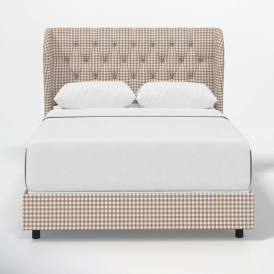 Tomey Upholstered Wingback Bed
