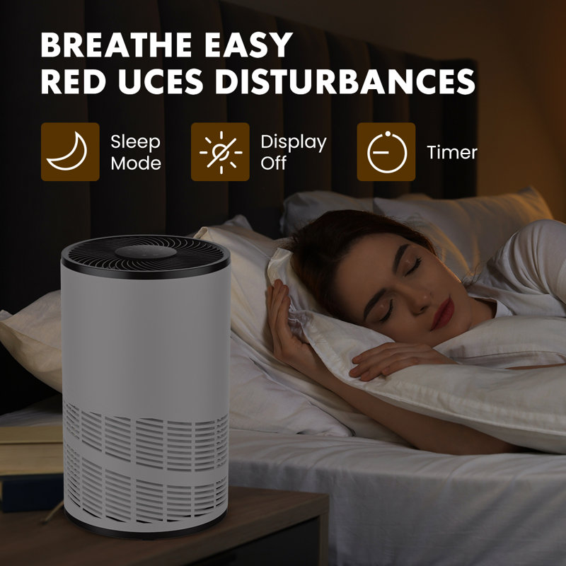 HJD22 Air Purifier, HEPA Filter Air Cleaner with Air Quality Monitor for Home Office