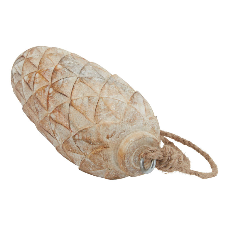 Handmade Pine Cone Wood Christmas Hanging Figurine Ornament, 18cm H x 7cm W x 7cm D