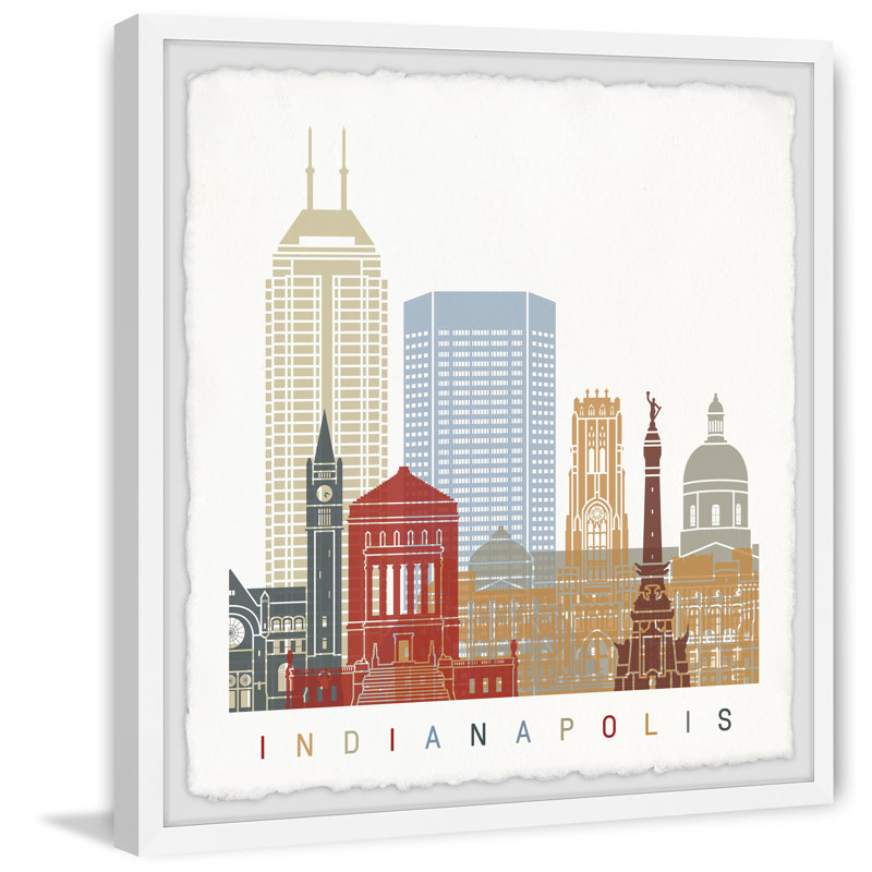 " Indianapolis City Buildings ", 12" H x 12" W x 1.5" D