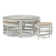Table basse en rotin avec bancs Raffles