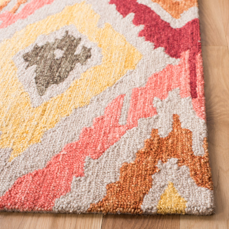Tapis en laine touffeté à la main Gardella Southwestern, Rectangle 8 pi x 10 pi