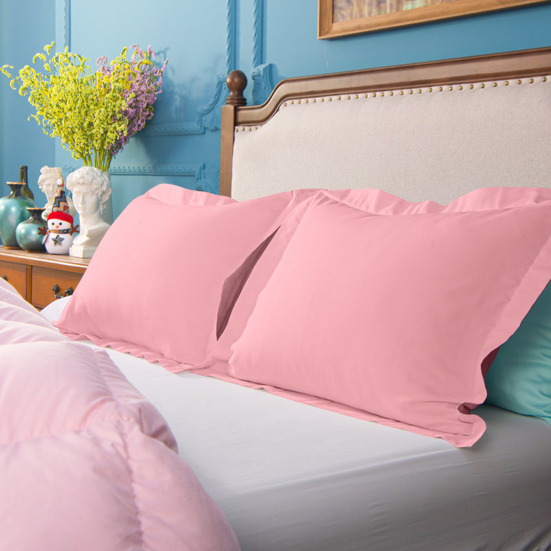 Decorative Pillowcases, 1800 Brushed Microfiber Oxford Pillowcases - NTBAY, Kaki, 20 po x 26 po
